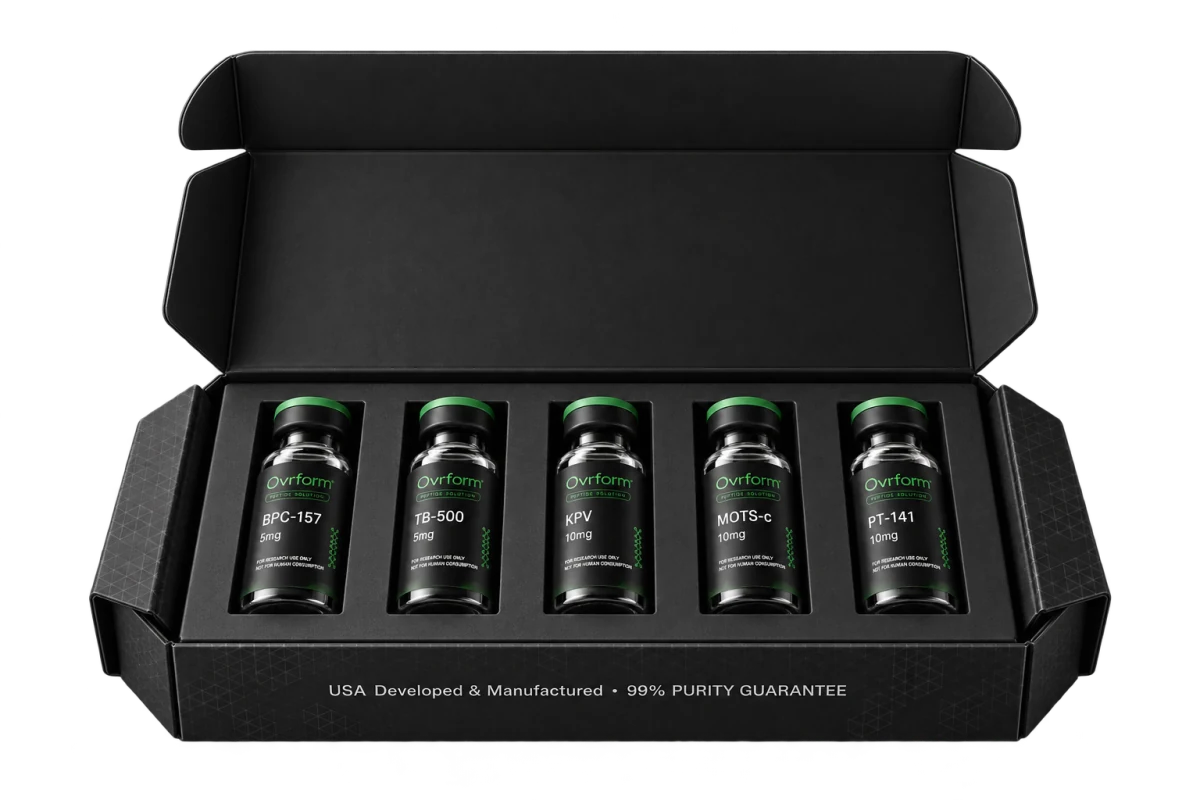 Ovrform custom 5-Pack with individual spaces for 5 vials